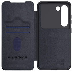 Кожаный чехол книжка от Nillkin для смартфона Samsung Galaxy S23+ Плюс, серия Qin Pro Leather с защитной шторкой для камеры