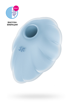 Вакуумный стимулятор клитора Satisfyer Cloud Dancer, силикон, голубой