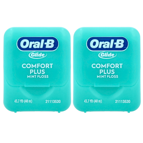 Oral-B, Glide Floss, Pro Health, комфорт плюс, мятный вкус, 2 тюбика по 40 м (43,7 ярда)