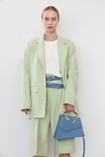 БАЗОВЫЙ ТОНКИЙ РЕМЕНЬ С МЯТОЙ ПРЯЖКОЙ BLUE