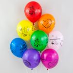 Шар (12''/30 см) Щенячий Патруль, Поздравляем!, Ассорти, пастель, 4 ст, 25 шт.