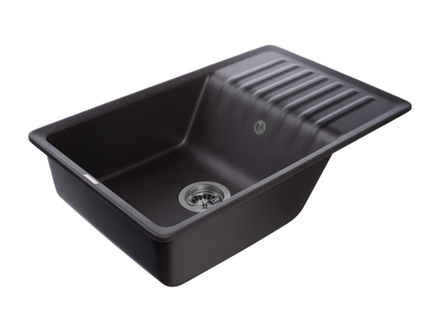 Мойка кухонная Granfest GF - ZW72, 760х480х180мм, черный, искусственный камень