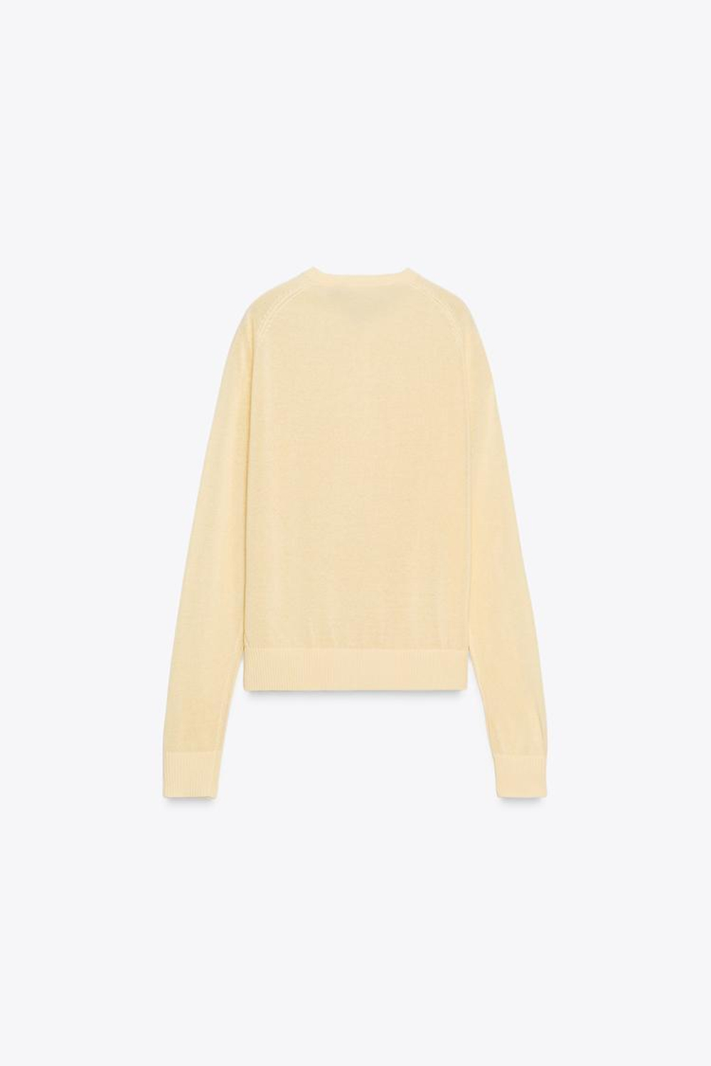 ZARA ОДНОТОННЫЙ ДЖЕМПЕР, ЦВЕТ СЛИВОЧНОГО МАСЛА