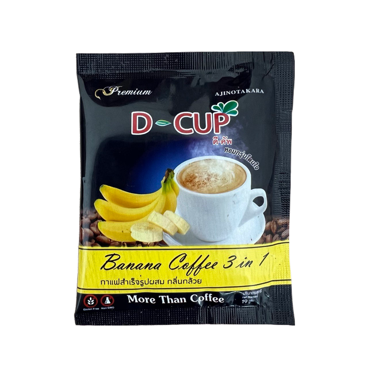 Кофе растворимый D-Cup Banana Coffee 3 в 1 со вкусом банана 19 г
