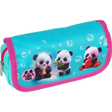 Пенал-косметичка (205*95*70) молния, кожзам Yummy Panda", наружн.карман,створка на липучке