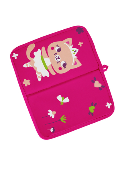 Коврик в садик для переобувания 30х36 см, Кошечка балерина (фуксия)