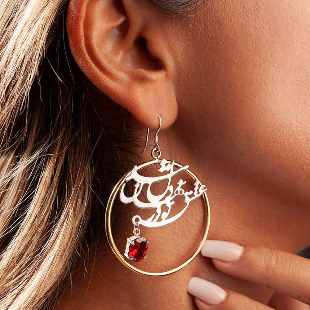 Серебряные серьги Arte Esh To Dar Del Neyan Shod 20220446 Иран