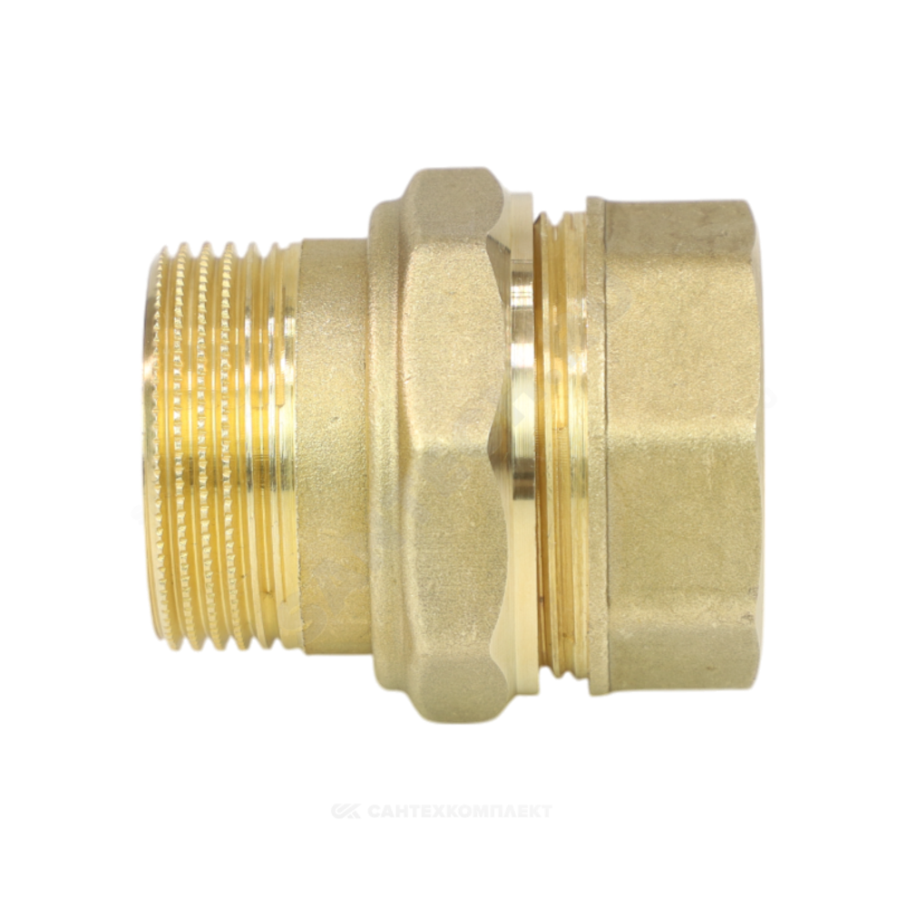 Соединитель латунь американка Ду 40 (1 1/2") прямой ВР/НР LD LD.65.520.40