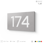 Номер на дверь 174, табличка на дверь для офиса, квартиры, кабинета, аудитории, склада, серый 120х70 мм, Айдентика Технолоджи