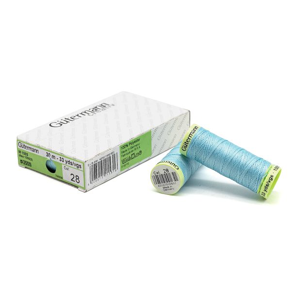 Нитки отделочные Gutermann Top Stitch 30 (30 метров), 5 кат. | 028 бирюзово-голубой