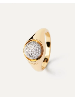 Кольцо Moon Pav серебро 925 пробы покрытое золотом