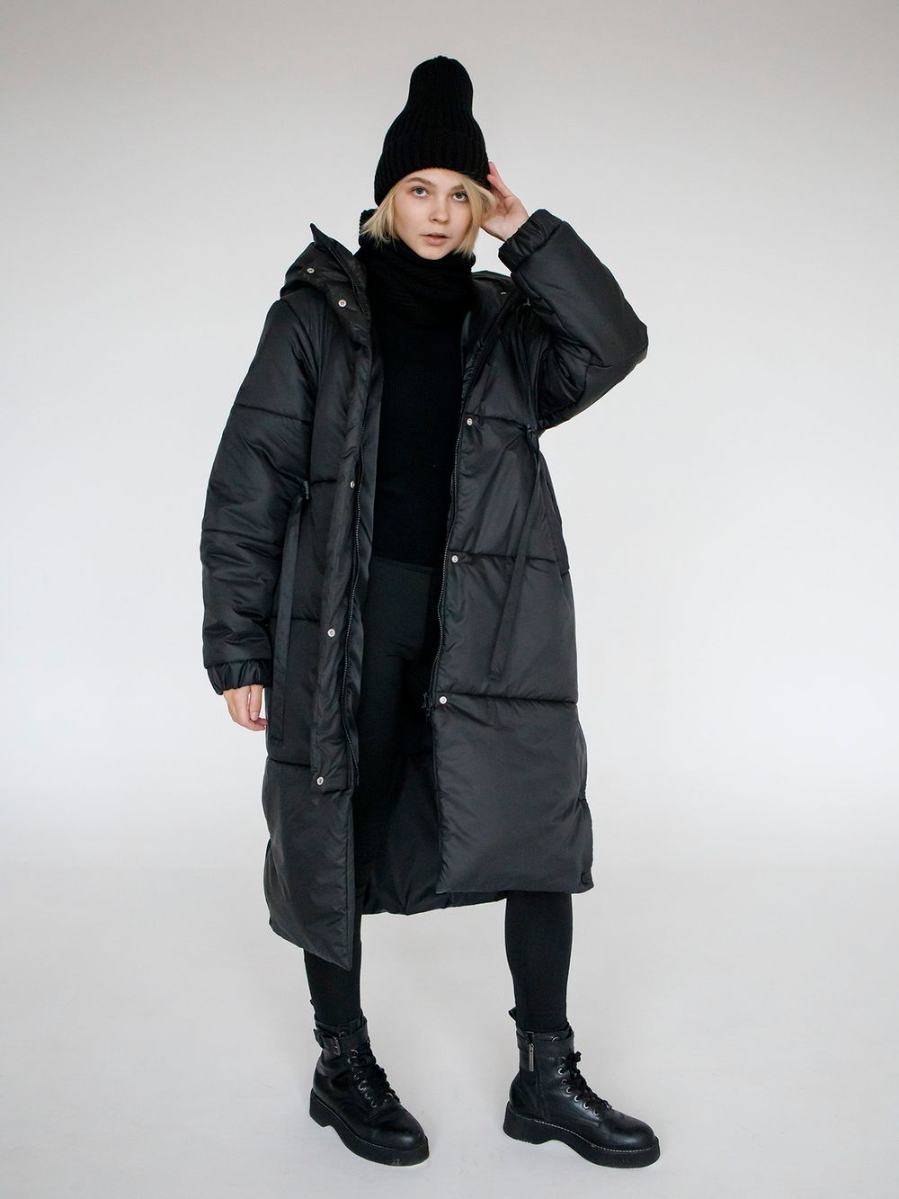 Пуховик ko-ko-ko зимний женский черный