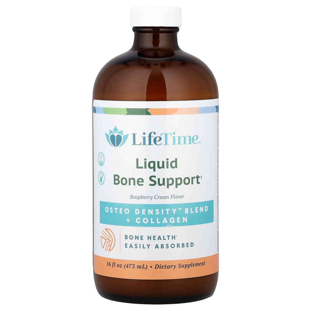 LifeTime Vitamins, Osteo Density™, смесь с коллагеном, малиновый крем, 473 мл (16 жидк. унций)