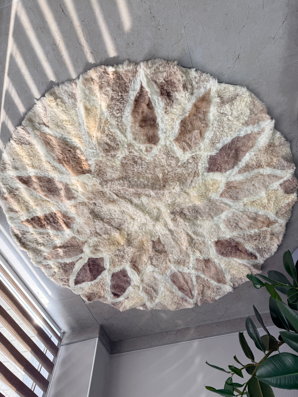 Ковер шкура натуральная овчина меховой