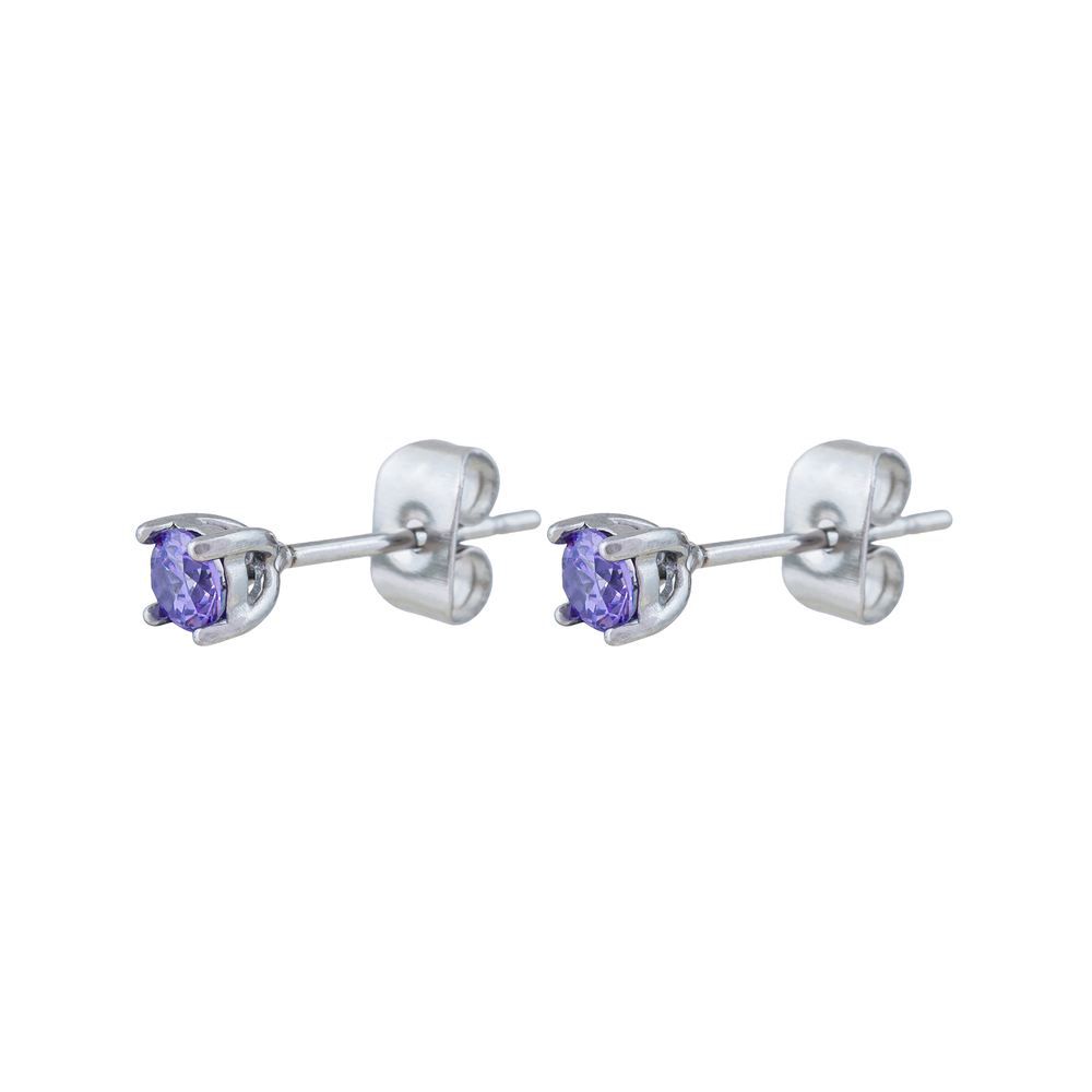 Серьги-пусеты Fiore Luna VIOLET AE03187-6A V/S