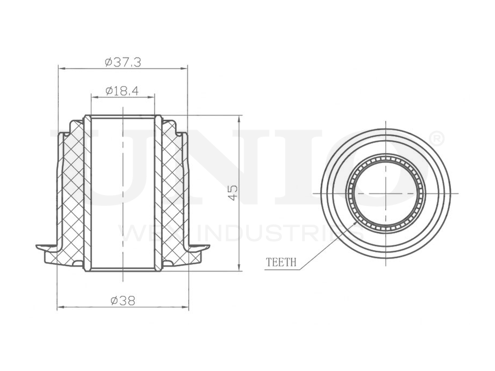 Сайлентблок внутренний переднего верхнего рычага UNIO RMP-20307