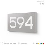 Номер на дверь 594, табличка на дверь для офиса, квартиры, кабинета, аудитории, склада, серая 120х70 мм, Айдентика Технолоджи