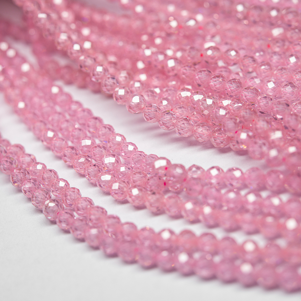 Фианиты, оттенок "Нежный розовый", 4,2мм шар, микроогранка