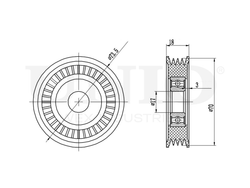Ролик направляющий приводного ремня UNIO TNS-10160