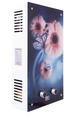 Водонагреватель газовый GENBERG Декор-Eco 210.01 Цветы, 10 л/мин, 20 кВт