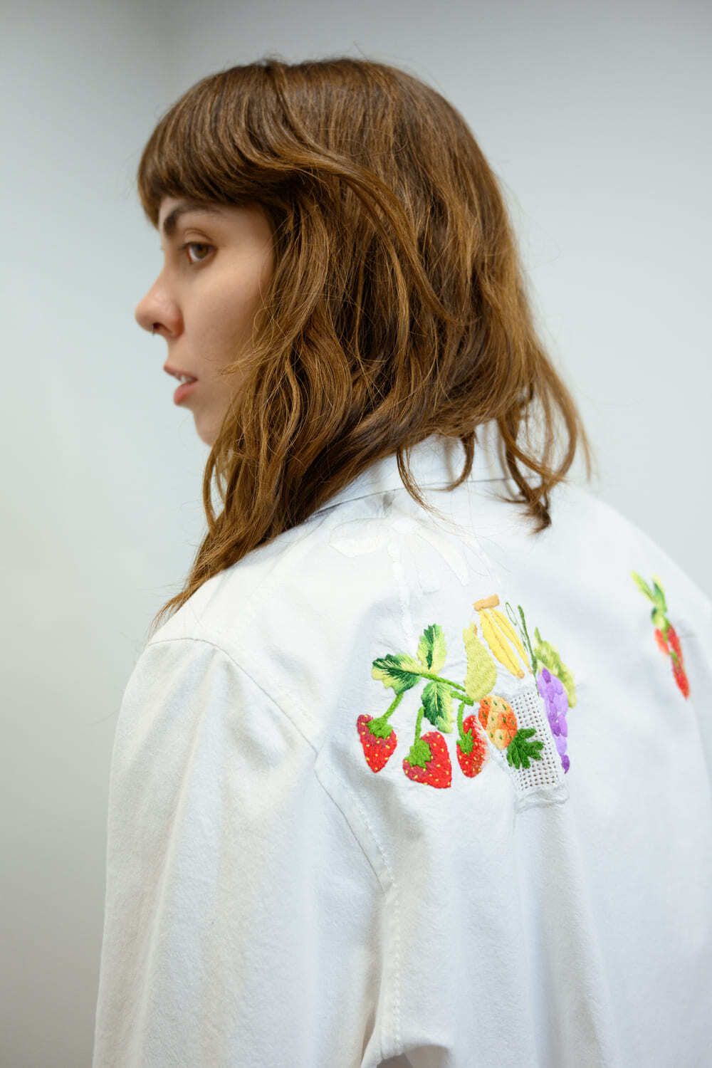 Рубашка Soeurs Фруктовая с Длинными Рукавами 1 белая