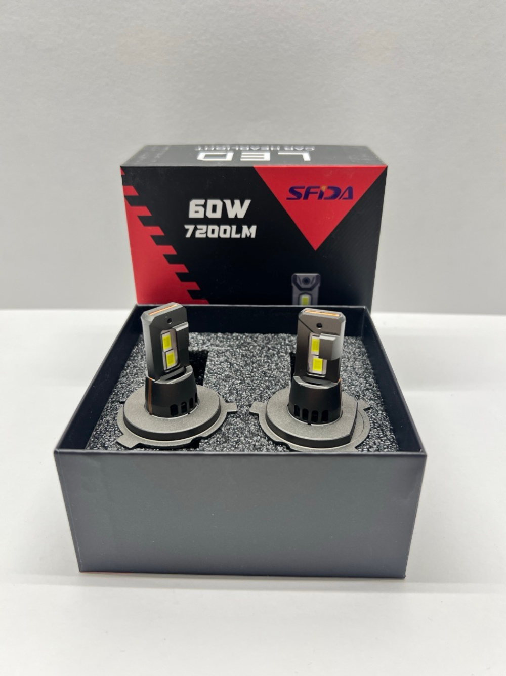 H4 / Автомобильные светодиодные лампы, H4, 120W, 7200 LM, 12 вольт, SFIDA LED V19, Cфида Девятнадцать, TG (2 шт. / комплект)