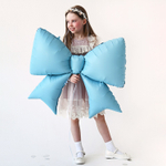 Фольгированный шар-фигура «Бант» в голубом цвете, сатин, 99 см