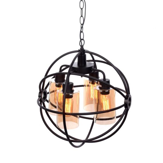 Подвесная люстра Lumina Deco Stradi LDP 11509-4 BK