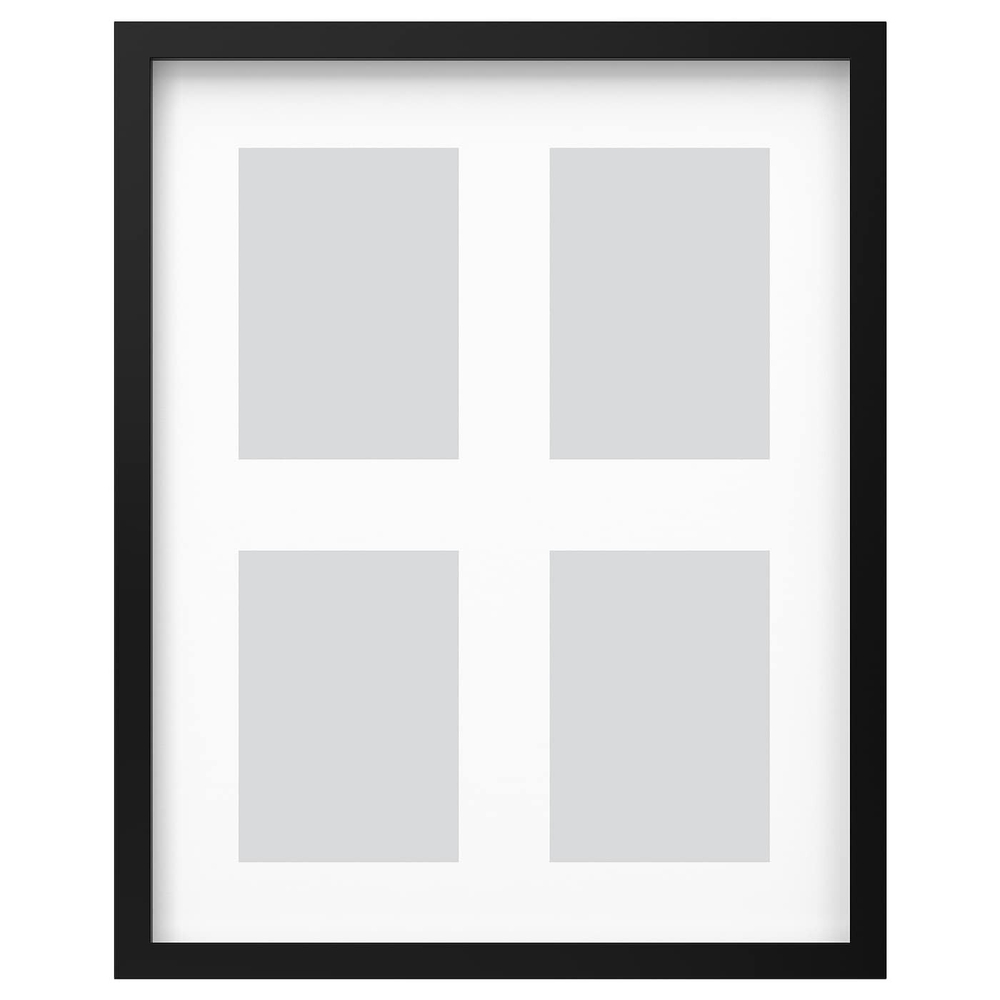 IKEA RÖDALM  (ИКЕА РÖДАЛМ)  -  Фоторамка для 4 фотографий, черная, 40x50 см