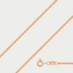 Цепь плетения "Гурмета" без вставок полновесная из розового золота 585 пробы (арт. НЦ 12-069 0.50)