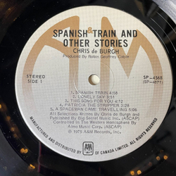 Винтажная виниловая пластинка LP Chris de Burgh Spanish Train And Other Stories (Canada 1975)