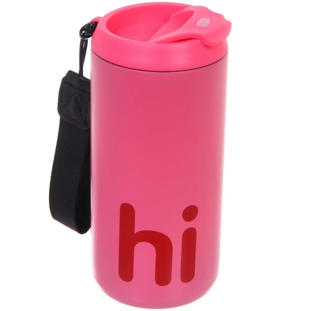 Термокружка 500мл «HI», цвет розовый