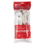 Удлинитель "Эксперт" 4 гнезда 3 метра 16А/3,5кВт с 2 USB 2,1А ПВС 3x1 EKF PROxima