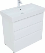 Тумба с раковиной Aquanet Nova Lite 302475 85 белый глянец