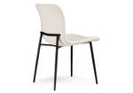 Стул на металлокаркасе Woodville Игон бежевый, черный муар, ножки черные