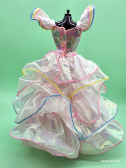 Одежда для куклы Барби платье коллекционное 1995 Happy Birthday Barbie бирка Barbie genuine 033