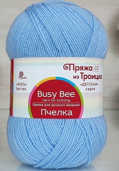 Пряжа "Пчёлка", 100% акрил, 100гр - 500м, голубой