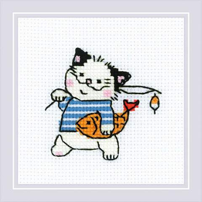 "Котомания.Рыбак"-1808 вышивка