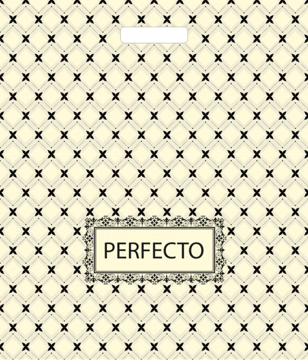 Пакет 42*48см (90мк) с вырубной ручкой "Перфекто Беж" ПВД