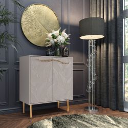 Комод Арт Колор leaves Стайл Голд с 2 полками Серый агат