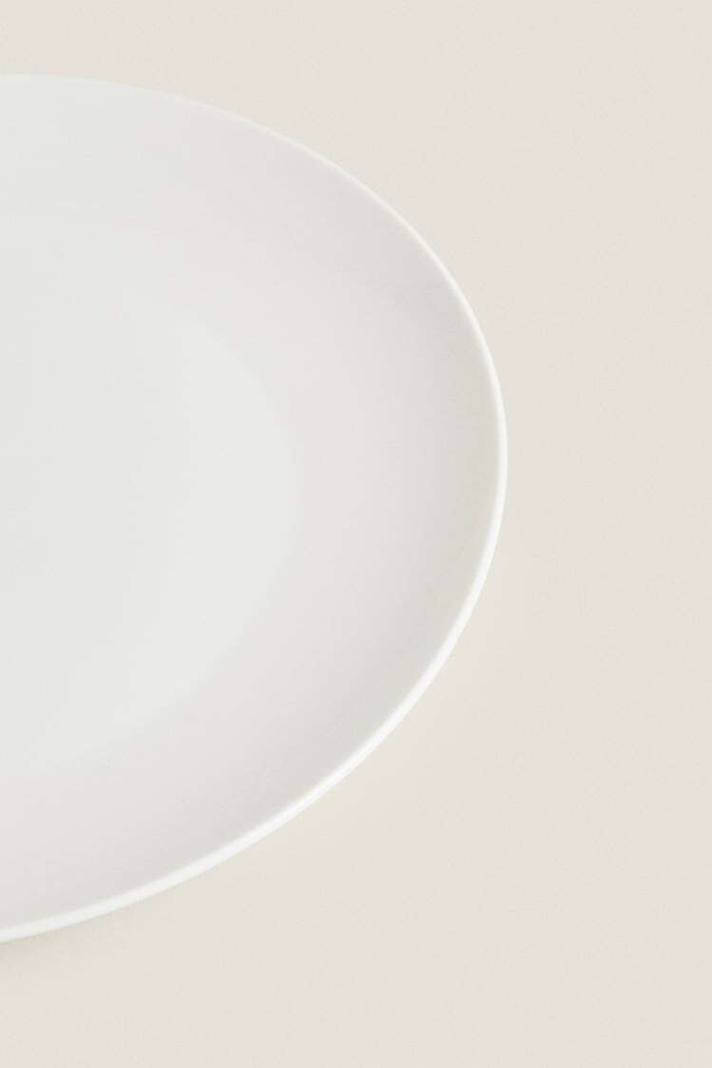 ZARA HOME ТОНКАЯ ФАРФОРОВАЯ ПЛОСКАЯ ТАРЕЛКА, БЕЛЫЙ