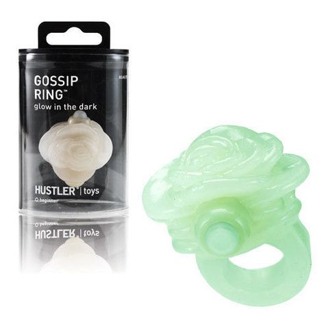 Светящееся в темноте кольцо-цветок с вибрацией GOSSIP RING