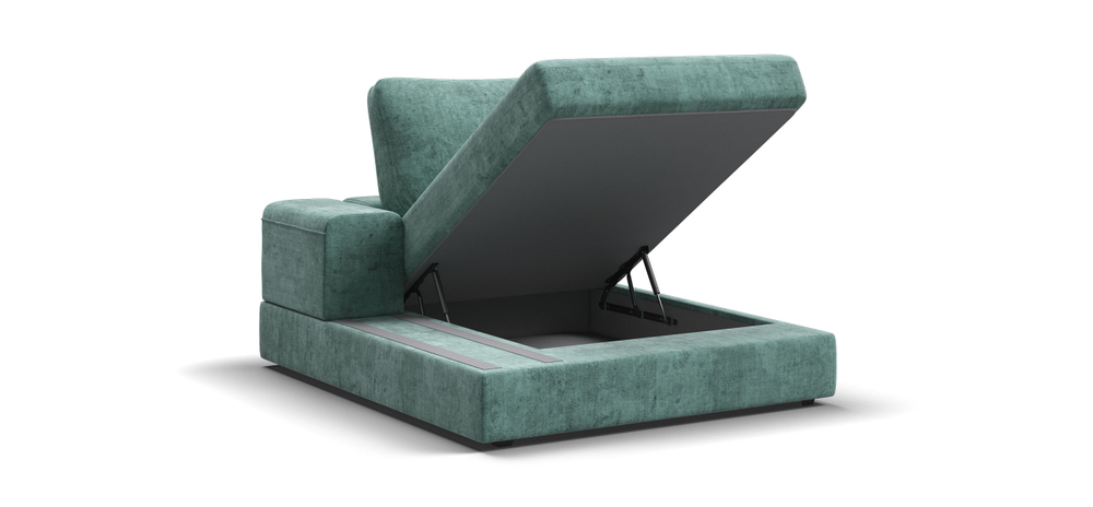 Босс Модуль оттоманка левая Шенилл Глосс минт