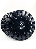 Колпаки на колеса гибкие черные с эмблемой R15 4 шт