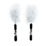 Зажимы для сосков с белым пухом ToyFa Theatre 705008