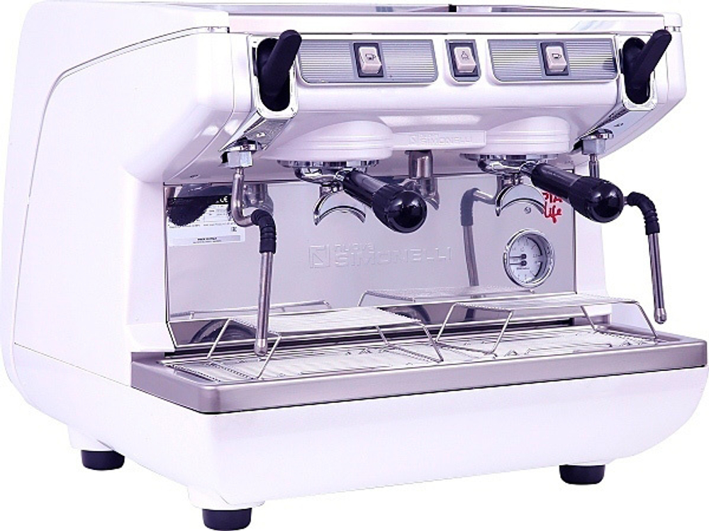 Рожковая кофемашина Nuova Simonelli Appia Life Compact 2Gr S 220V white+economizer+high groups (167635)