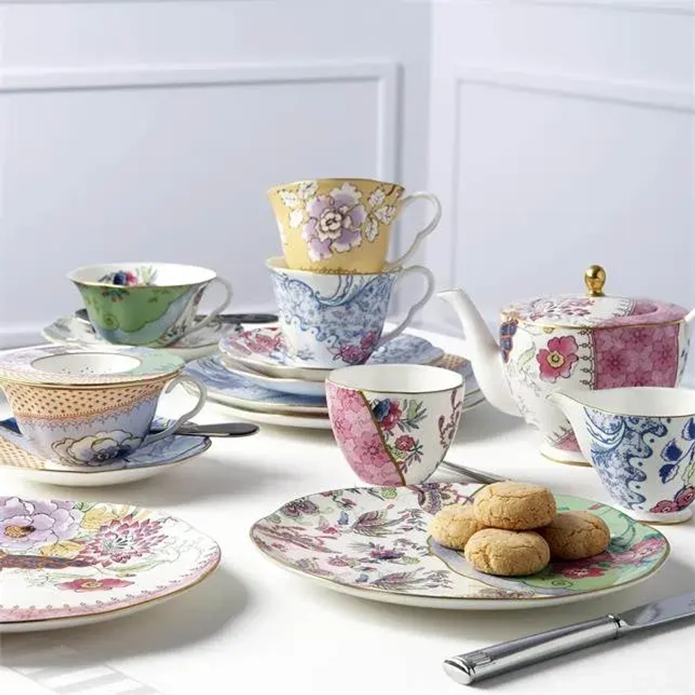 Wedgwood Чайная чашка с блюдцем Butterfly Blue 180 мл