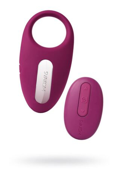Виброкольцо Svakom Winni, пульт,силикон, фиолетовый, 9 см