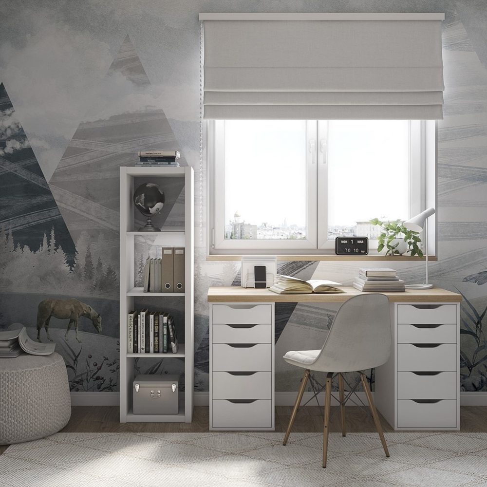 Стеллаж ФОРА 4Л, 41*38*146 см, белый