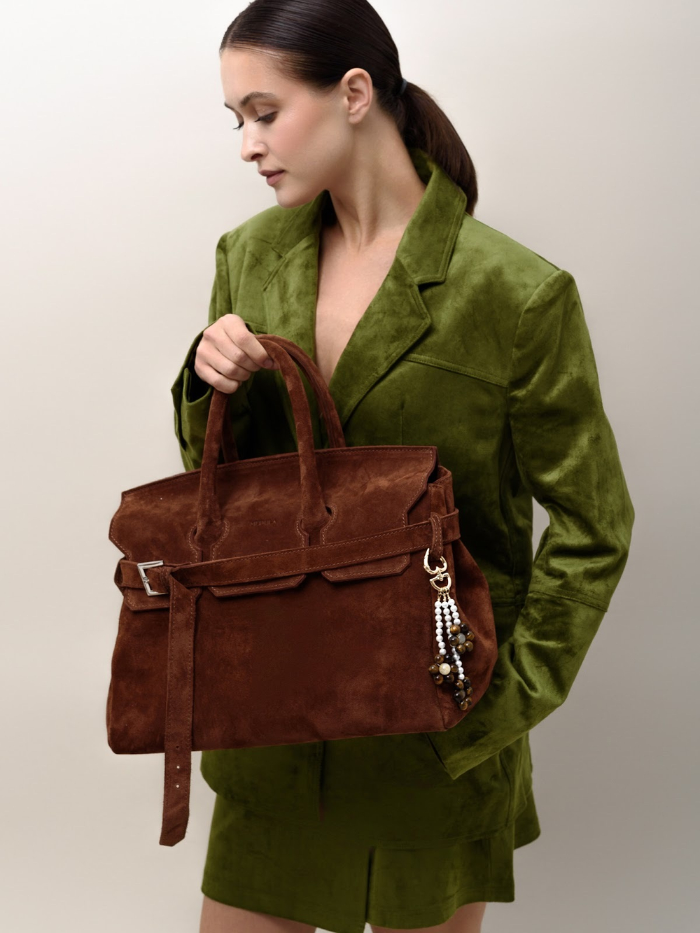 Брелок Flowers с тигровым глазом Gold